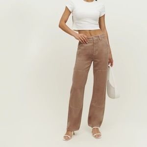 Reformation Harrison carpenter high rise straight pants